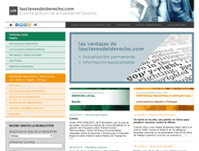 Tablet Screenshot of lasclavesdelderecho.com